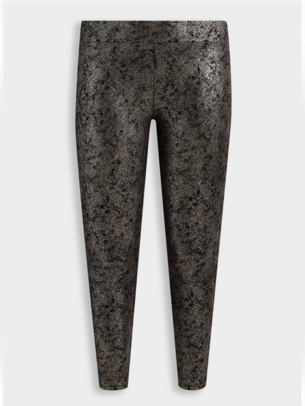 Torrid Full Length Signature Waist metallic pewter Crackle Legging size 4x NWOT